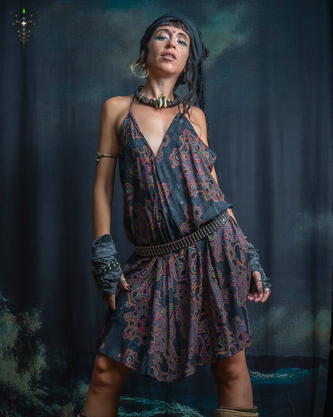 Midi Dress Triangle / Bamboo - AFRODISIAKO